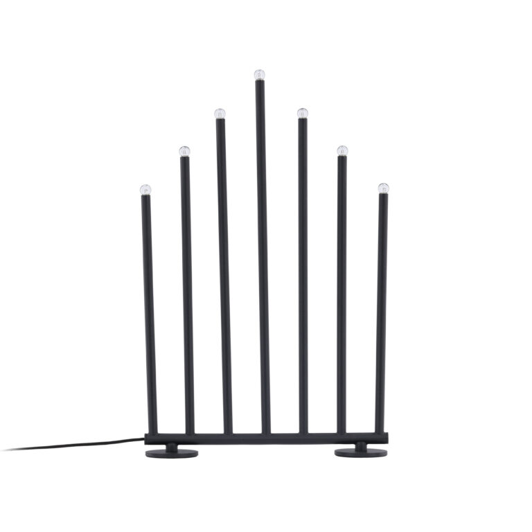 VENTURE DESIGN Björnfjället bordlampe, m. dæmpning - mat sort stål (50cm)