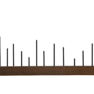 VENTURE DESIGN Kungsberget bordlampe - valnøddefarvet MDF og sort stål