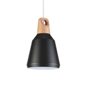 VENTURE DESIGN Nao loftlampe - natur træ og sort aluminium