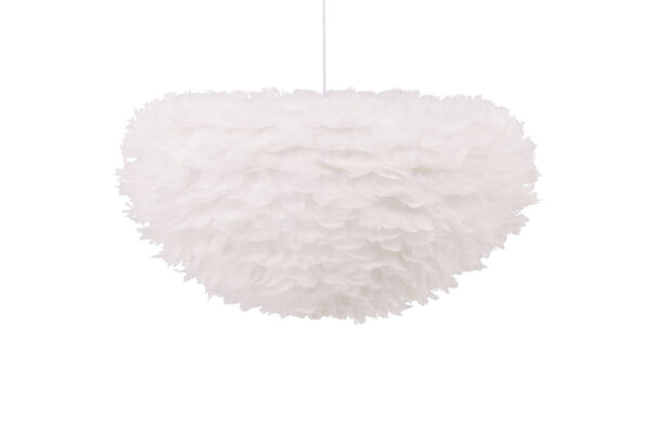 VENTURE DESIGN Nicola loftlampe, X-Large - hvid kunstige fjer