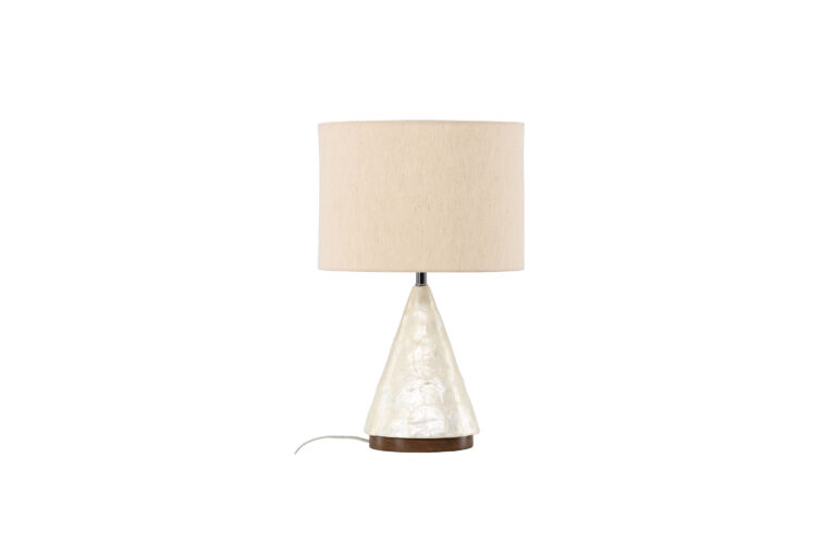 VIND COLLECTION Donsö bordlampe - lysegrå capiz