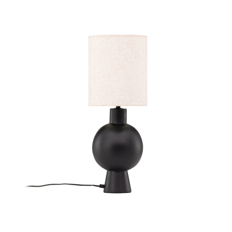 VIND COLLECTION Mysterna bordlampe - beige hør og sort beton
