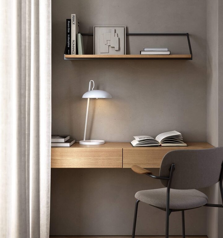 Versale bordlampe, hvid