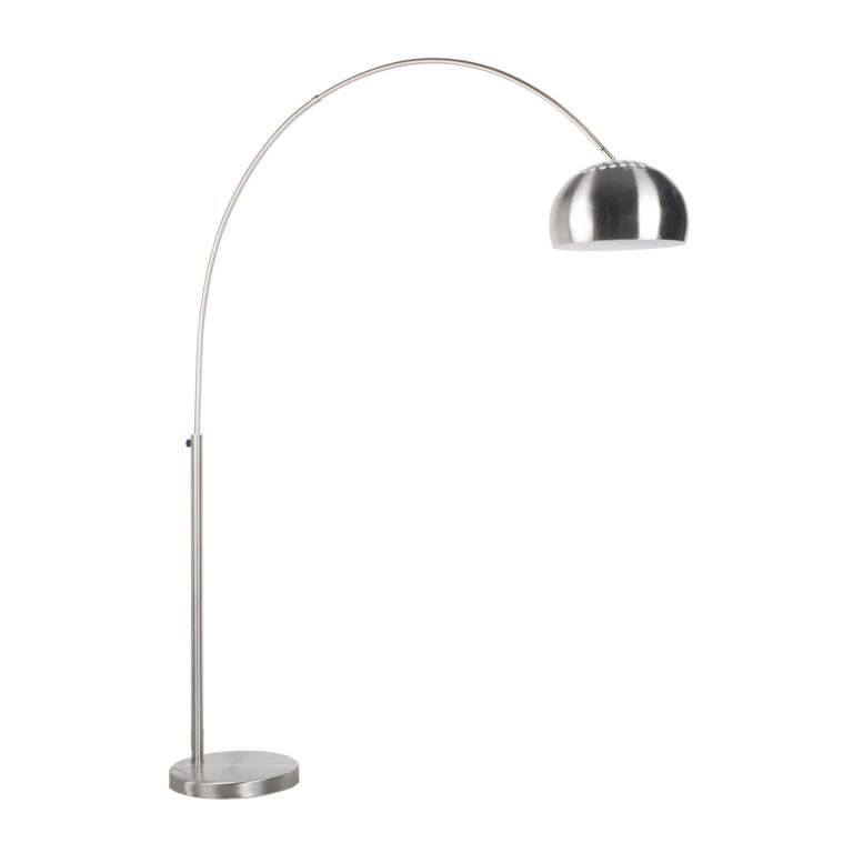 WHITE LABEL LIVING Bow gulvlampe - sølv jern