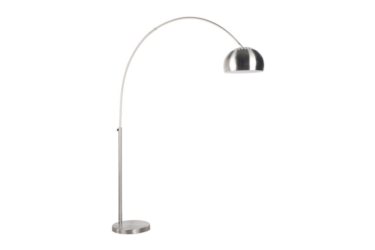 WHITE LABEL LIVING Bow gulvlampe - sølv jern