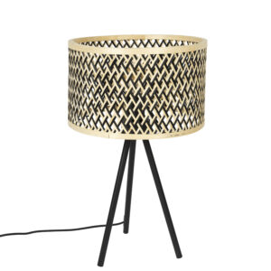 WHITE LABEL LIVING Isla Bamboo bordlampe - beige bambus