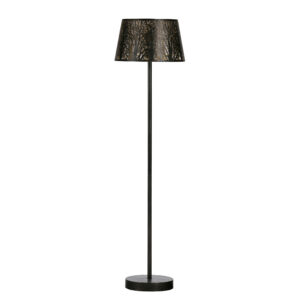 WOOOD EXCLUSIVE Keto gulvlampe - antik messing og antik sort stål