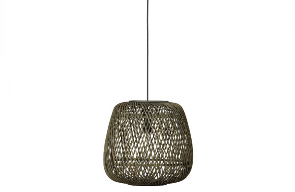 WOOOD EXCLUSIVE Moza loftlampe, rund - grøn bambus (Ø36)