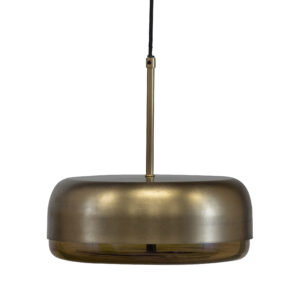 WOOOD EXCLUSIVE Safa loftlampe, vandret - brunsort glas og antik messing metal