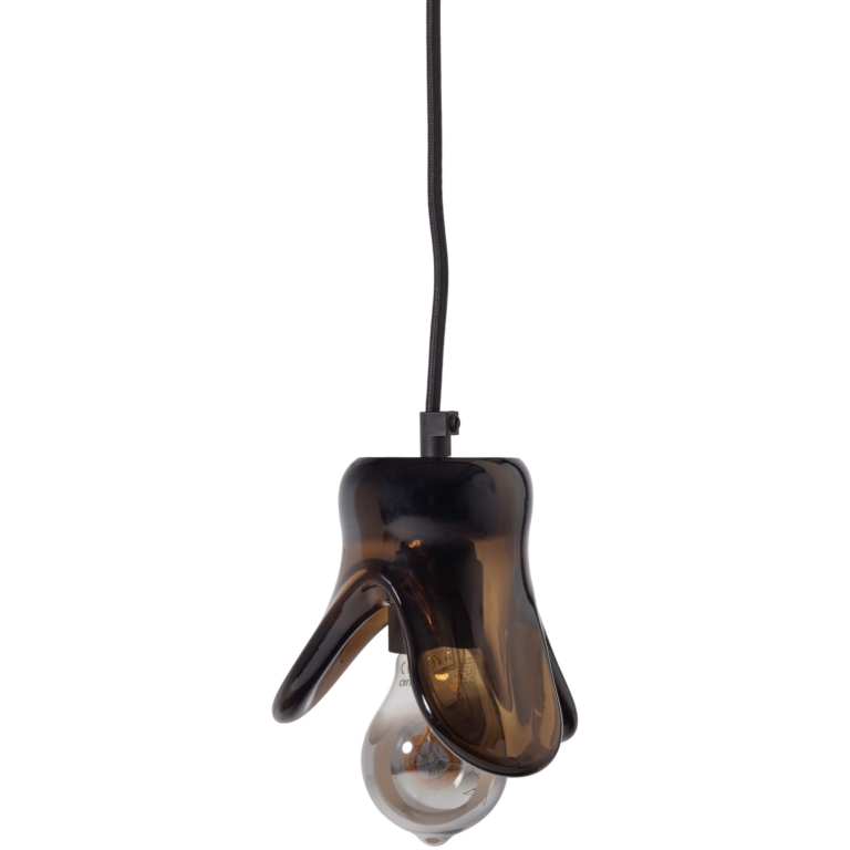 WOOOD Elle loftlampe, lille - brun glas