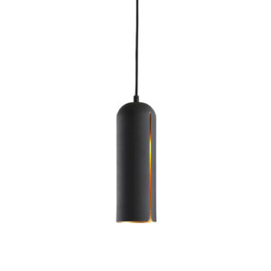 WOUD Gap loftlampe høj - sort metal, rund (Ø10)