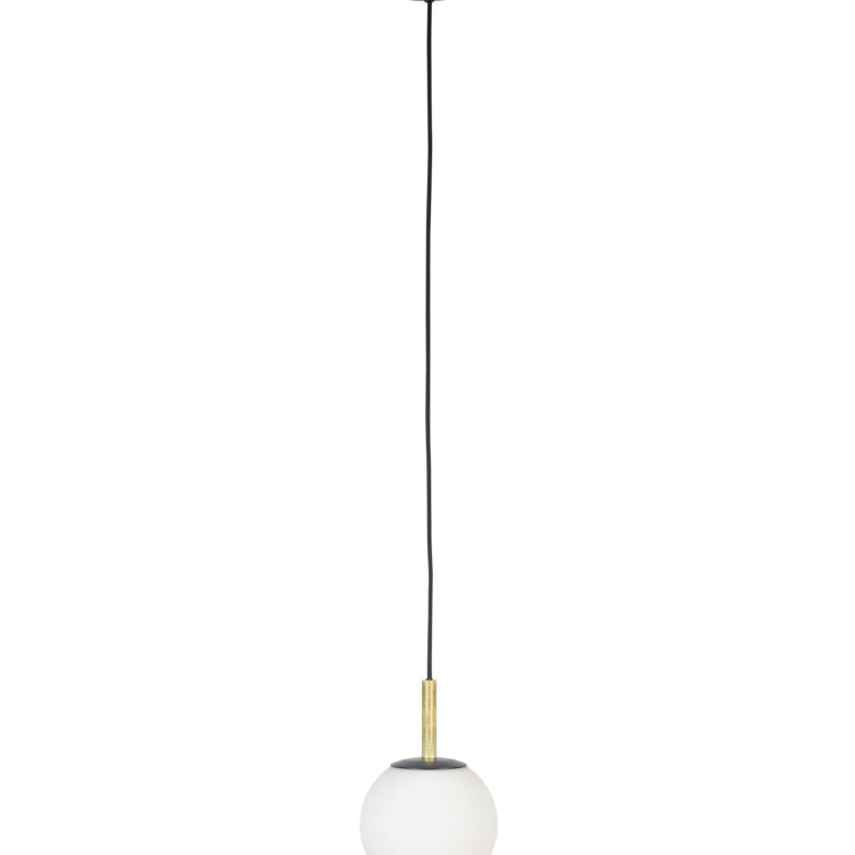 ZUIVER Orion loftlampe 18 - opal glas og sort metal