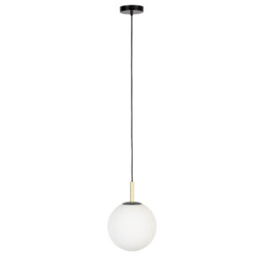 ZUIVER Orion loftlampe 25 - opal glas og sort metal