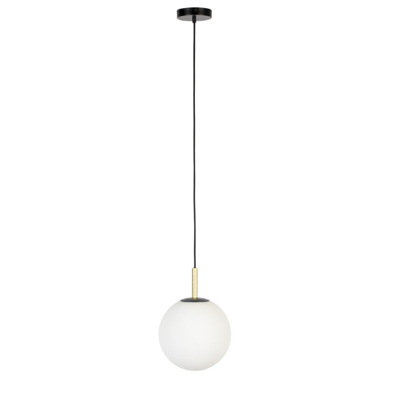 ZUIVER Orion loftlampe 25 - opal glas og sort metal