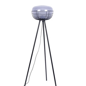 ZUIVER Smokey gulvlampe - glas og sort jern