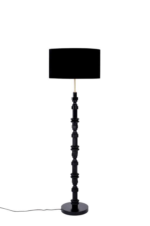 ZUIVER Totem gulvlampe - sort aluminium