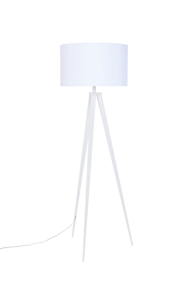 ZUIVER Tripod gulvlampe - hvid metal