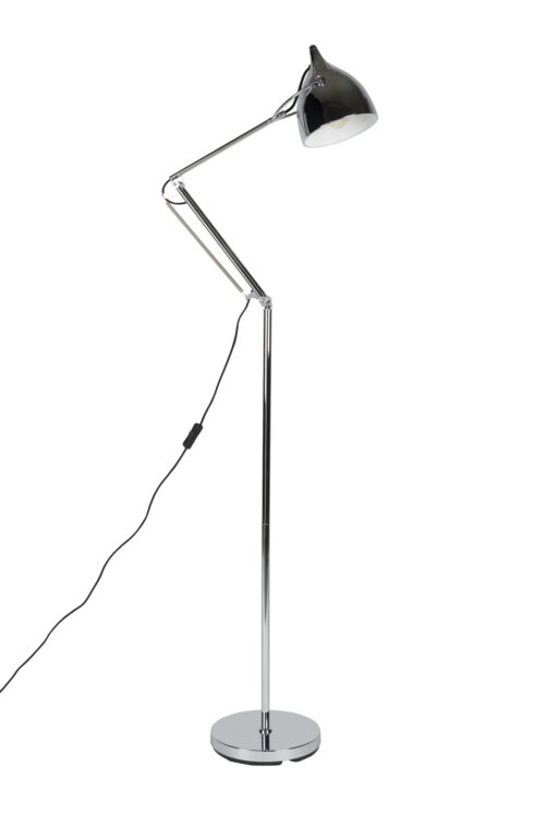 ZUIVER gulvlampe, m. vippefunktion og justerbar højde - krom jern